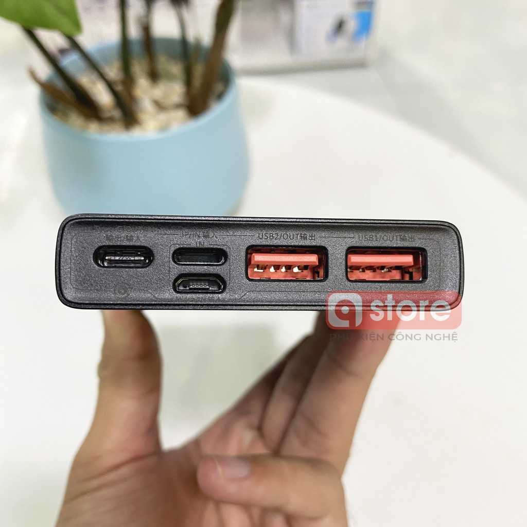 Sạc Dự Phòng Baseus 10000mAh Sạc Nhanh 22.5W, Vỏ Kim Loại, Cổng Ra USB Type C, Màn Hình Thông Báo