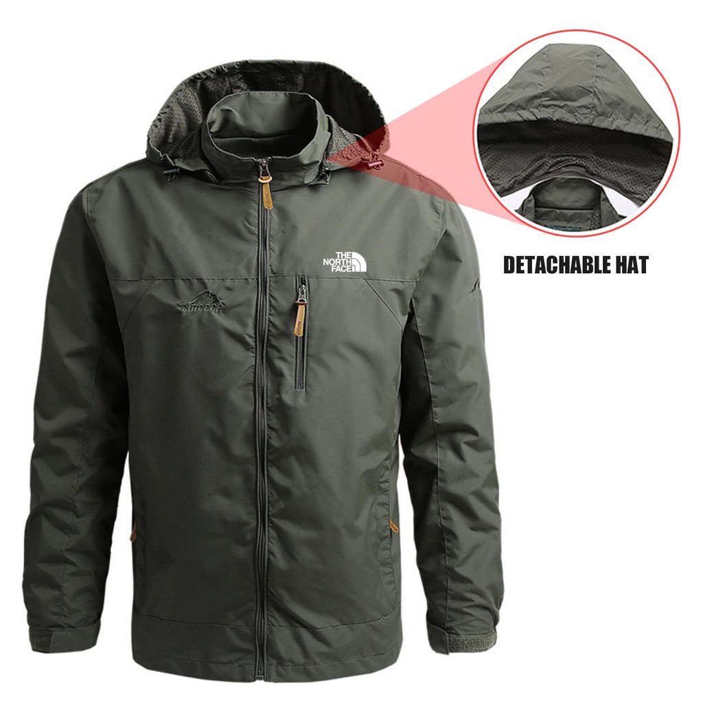 Áo Khoác Leo Núi The North Face Có Mũ Trùm Chống Gió / Thấm Nước / Chống Đứt Size M-5XL Cho Nam