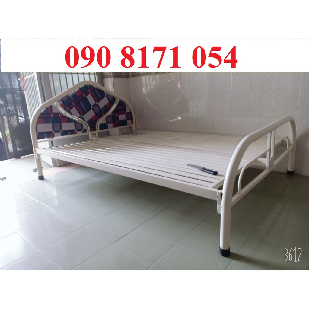 giường sắt đơn 80cm 1m 1m2 1m4 1m6 1m8 dài 2m giao hàng toàn quốc, hàng new 100%