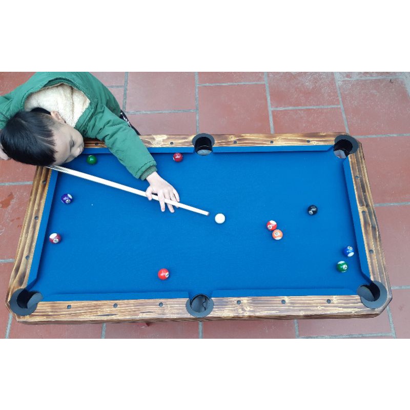 (BẢN NÂNG CẤP) Bàn bida trẻ em size lớn (110*60cm), bi 32 mm, không chân