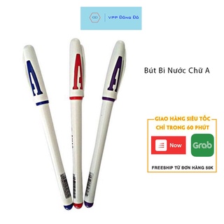 Bút Bi Nước Chữ A Màu Xanh/Đỏ/Đen/Tím Nét Mảnh Cao Cấp