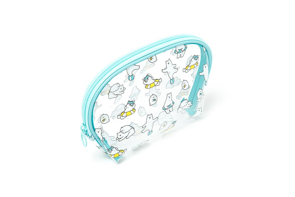 Túi Đựng Đồ ARTBOX Hàn Quốc Bằng PVC In Hình Chú Gấu Bắc Cực Và Rái Cá