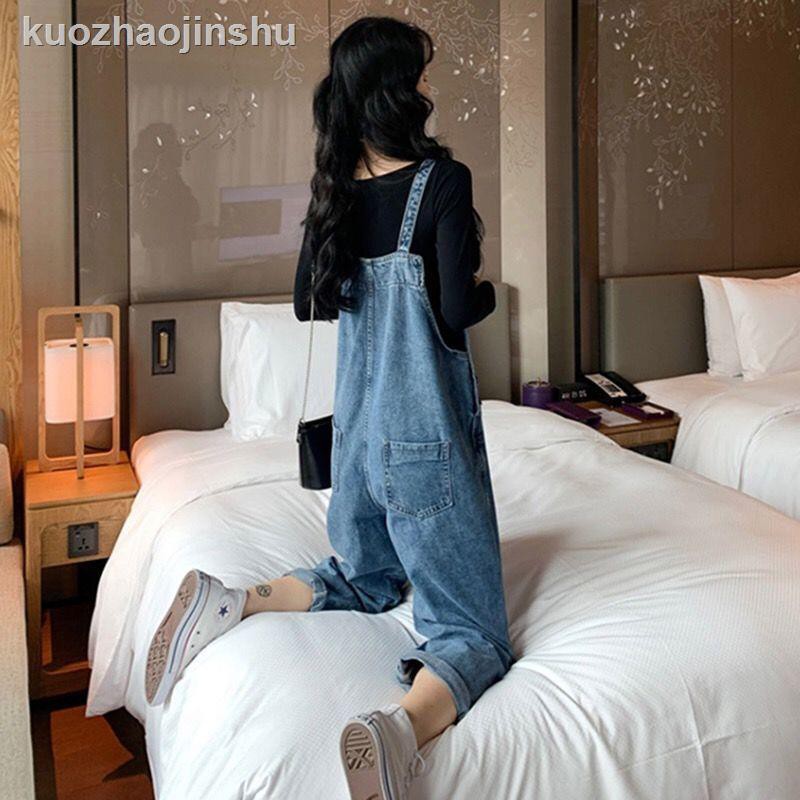 Bộ Quần Yếm Denim Thời Trang Mùa Thu Cho Mẹ Bầu