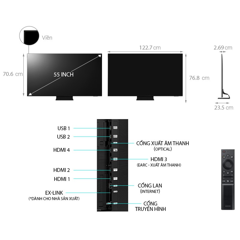 TiVi Samsung QLED 4K 55QN90A 55 inch Smart Mới 2021 | BigBuy360 - bigbuy360.vn