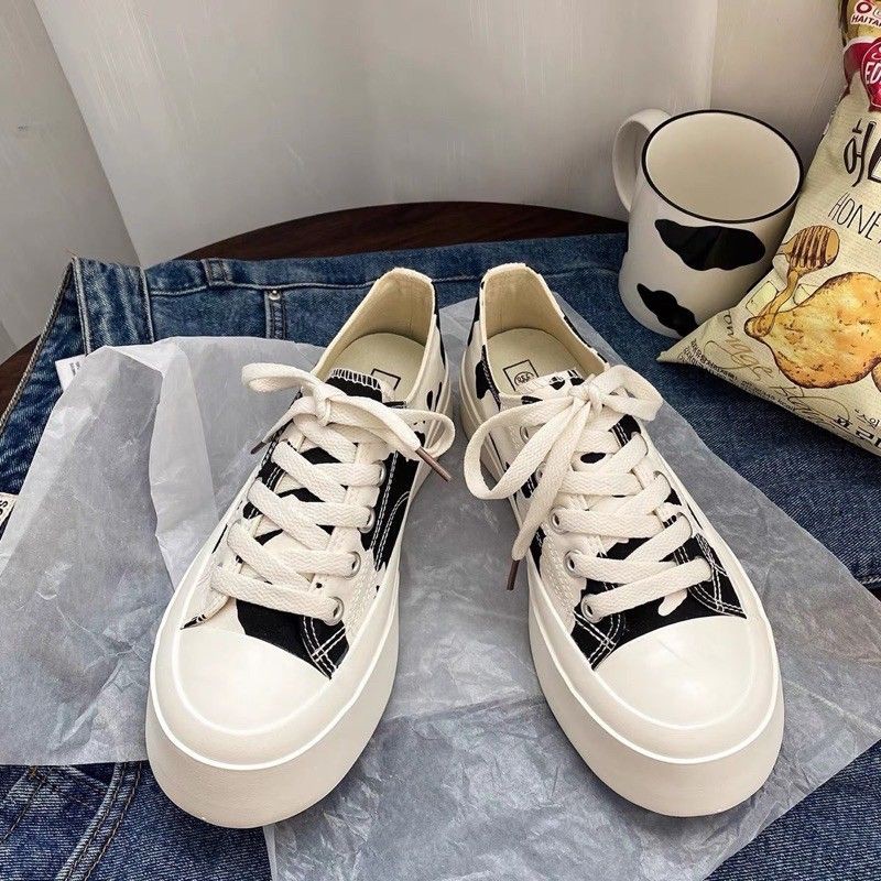 Giày thể thao nữ sneakers bò sữa đáng yêu mới