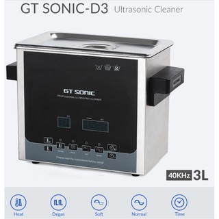 Máy rửa dùng sóng siêu âm làm sạch mọi vết bẩn có chức năng đuổi khí độc (degas) Gt sonic D3- Hàng nhập khẩu