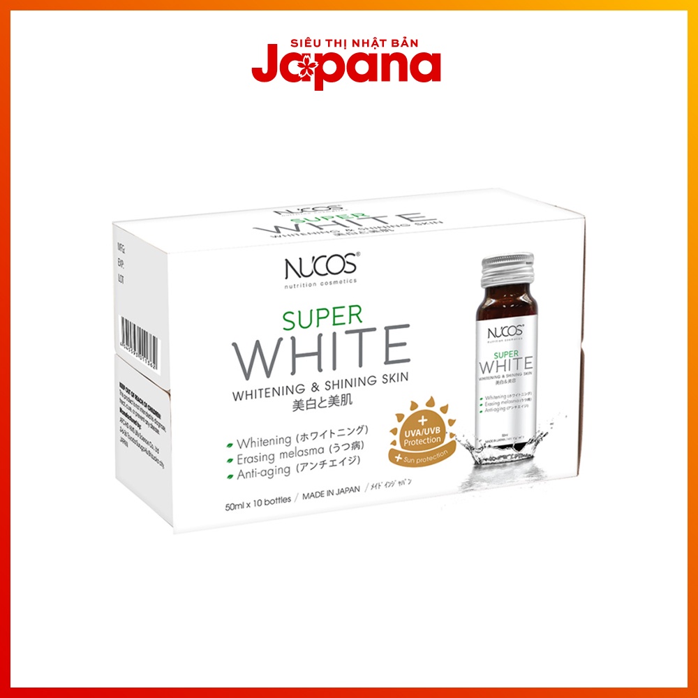 Collagen Nucos Super White, nước uống trắng da, giảm nám