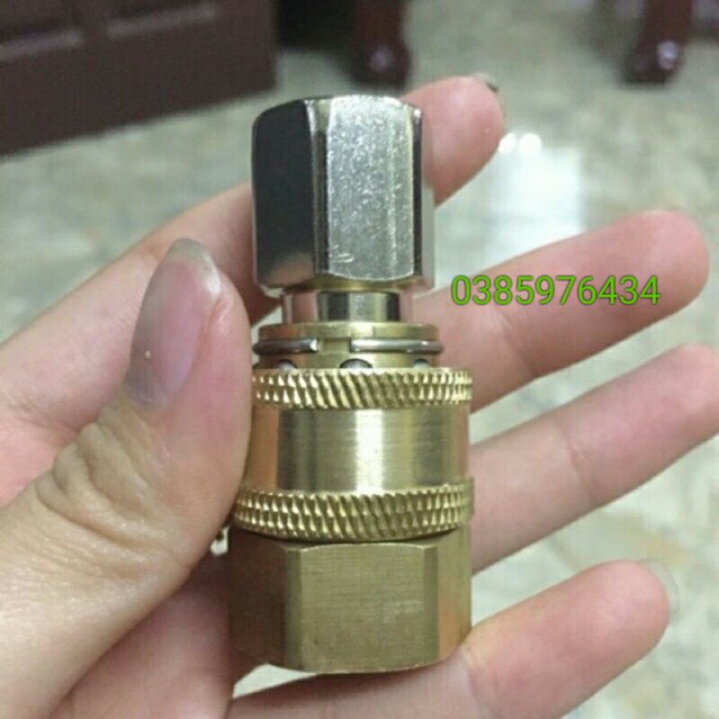Bộ khớp bi nối nhanh cho dây rửa cao áp 3/8( ren 17mm), ren 14mm cho s.úng rửa xe.