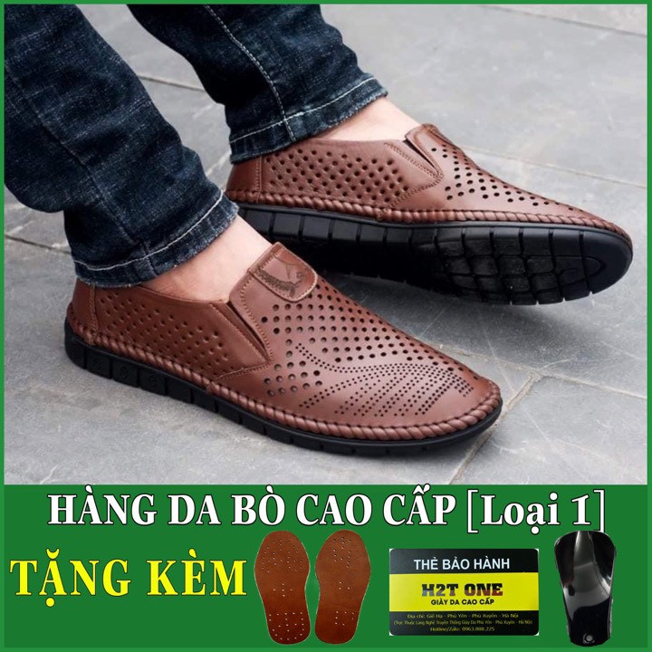 Giày da nam cao cấp da bò nguyên tấm đế cao su khâu chắc chắn kiểu dáng dễ đi thoáng mát AQ003