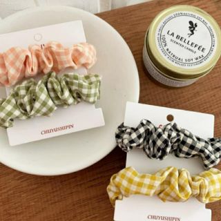 🌷CỘT TÓC SCRUNCHIE HỌA TIẾT CARO ĐỦ MÀU SIÊU CUTE🌷