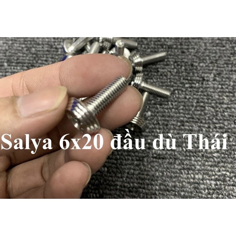 Ốc Salaya mẫu thái 6ly20 lắp lóc máy, ốc pô, cạt te, dàn áo các dòng xe máy