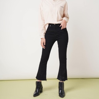 Flare jeans đen