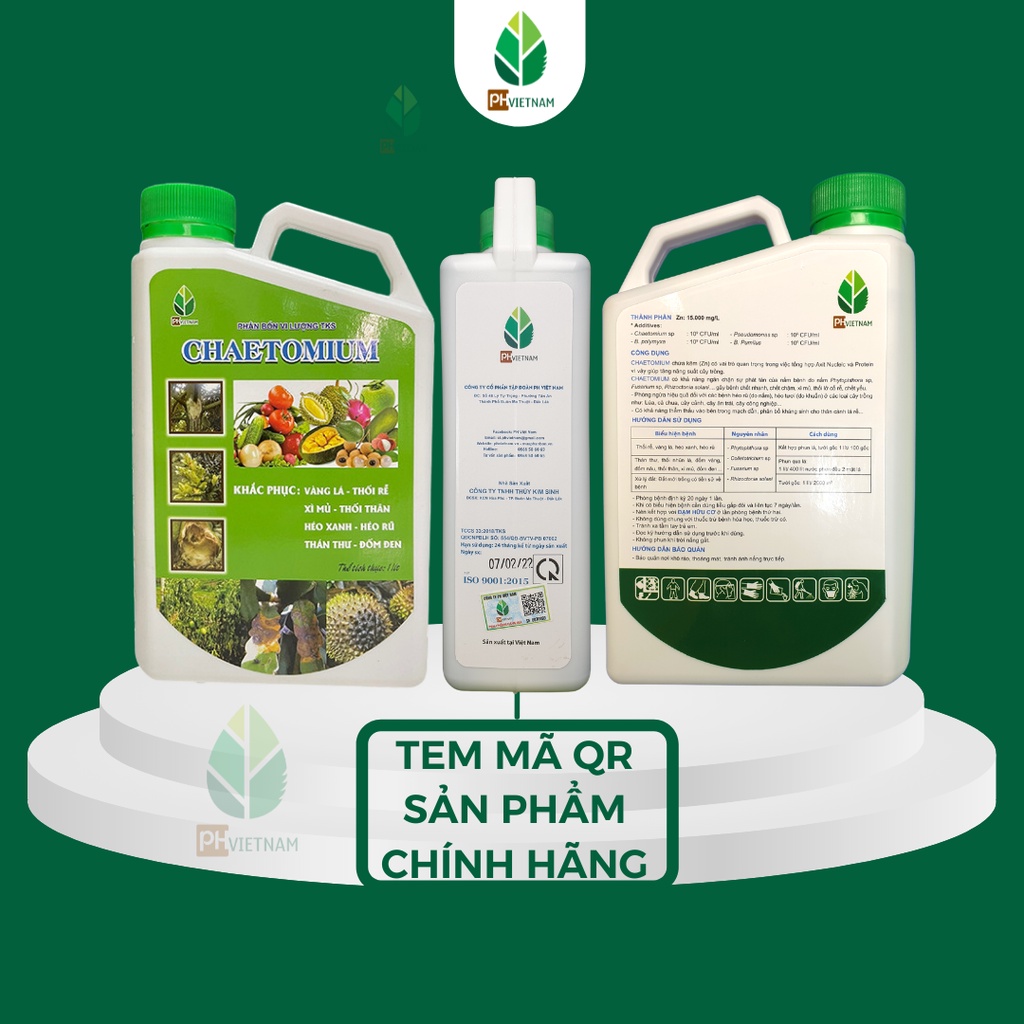 Diệt Nấm Sinh Học Chaetomium - Ngăn Ngừa Vàng Lá Thối Rễ, Thán Thư, Đốm Nâu, Thối Nhũn - PH VIỆT NAM