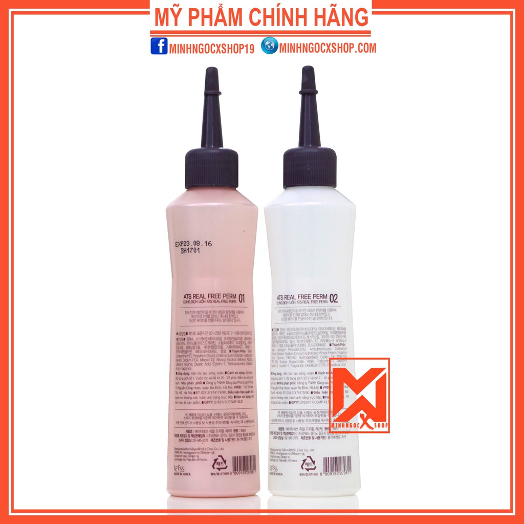 Uốn lạnh không mùi ATS REAL FREE PERM 150ml chính hãng