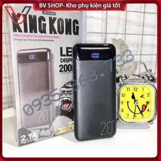 Sạc dự phòng, pin sạc dự phòng 20000Mah WK WP-168 20000Mah, có hiển thị %pin dung lượng cao, sạc cùng lúc tới 2 thiết bị