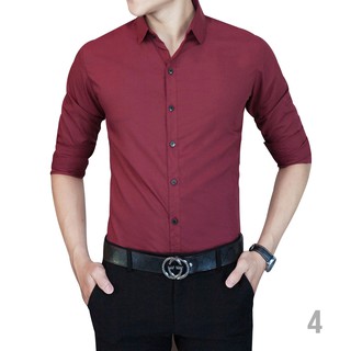 Sơ mi lụa trơn