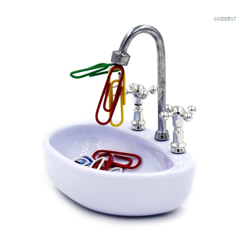 Giá Đỡ Kẹp Giấy Vệ Sinh + 15 Kẹp Giấy Vệ Sinh Nam Châm Sáng Tạo Cho Nhà Búp Bê / Văn Phòng / Trường Học