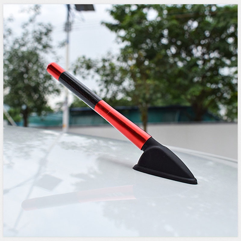 ăng ten  Nóc xe hơi Hợp Kim Nhôm,1chiếc 120mm Thông Dụng Thu Sóng Radio AM / FM xe hơi Cột trang trí trên không với bộ điều hợp Phụ kiện ngoại thất ô tô