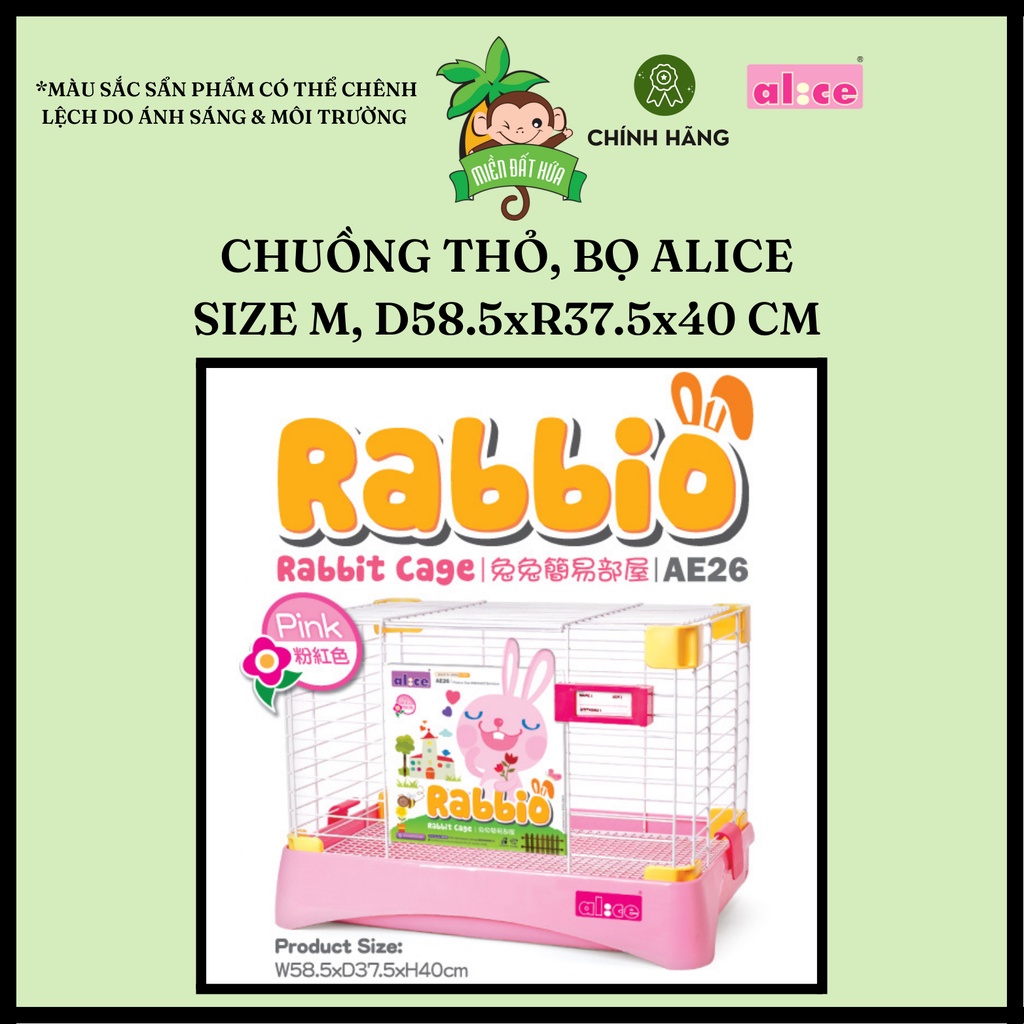 Chuồng thỏ bọ - Chuồng chuyên dụng cao cấp chính hãng Alice 3 kích thước S/M/L dành cho thỏ, bọ