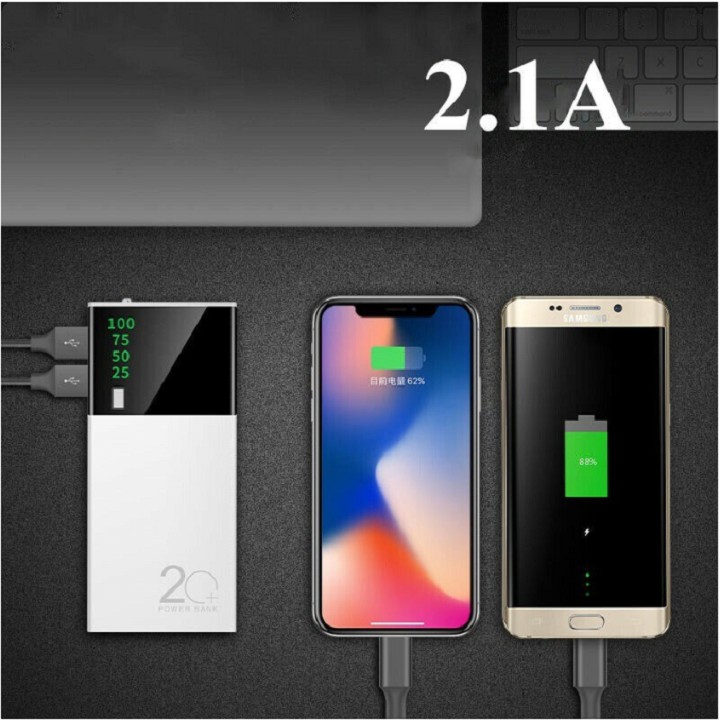 Sạc Dự Phòng Dung Lượng 20000 Mah Có Màn LED/ Sạc Dự Phòng Cho Điện Thoại Di Động/ androi Và ios