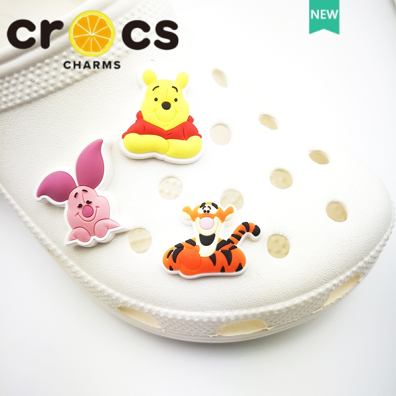 Phụ Kiện Khóa Giày crocs Họa Tiết Hoạt Hình Winnie Dễ Thương DIY