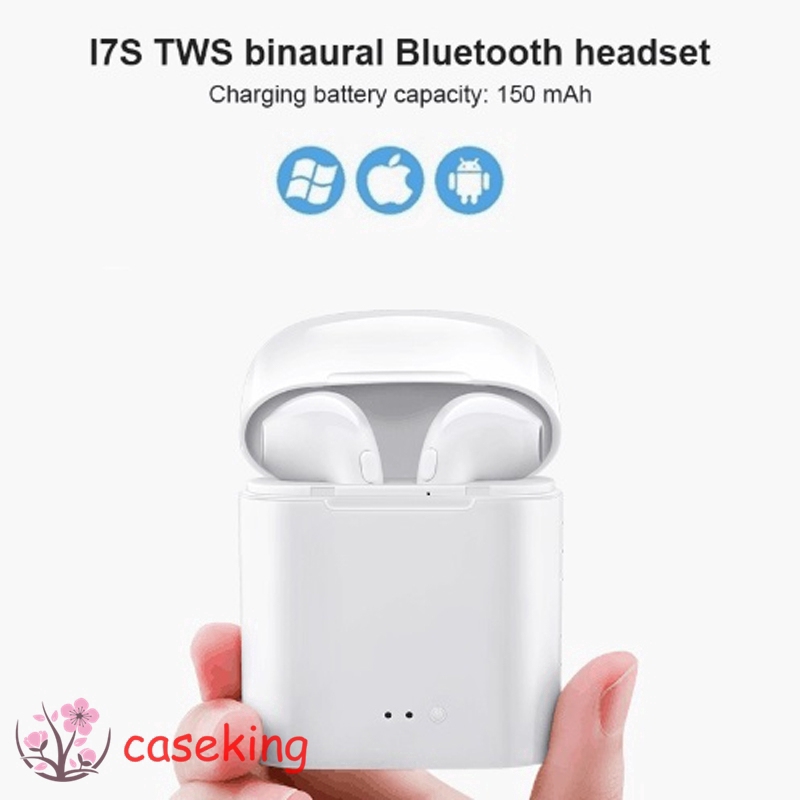 Tai Nghe Bluetooth Không Dây Mini Tws I7S Kèm Hộp Sạc Cho Iphone / Xiaomi / Airpods