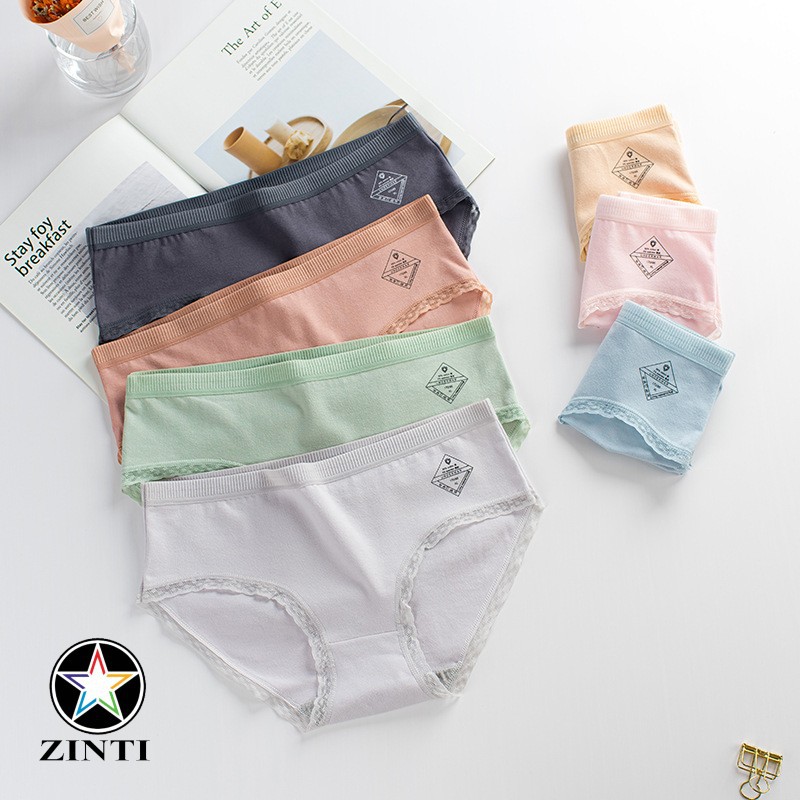 [Mã WASTHIT giảm 15% tối đa 30K đơn 99K] Quần lót nữ cotton cạp sọc xuất nhật Zinti QL30