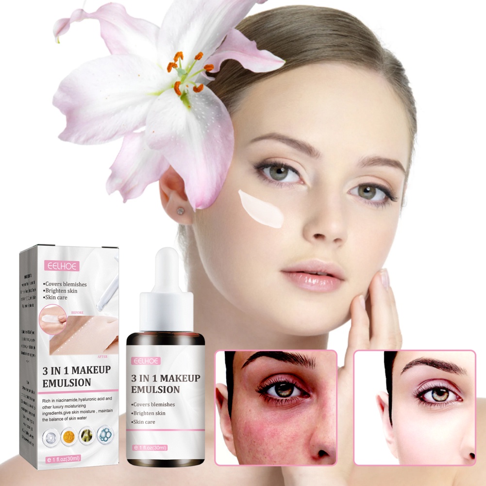 Còn Hàng Eelhoe 3 Trong 1 Kem Trang Điểm Che Khuyết Điểm Làm Sáng Tông Màu Da Chăm Sóc Da Kem Nude Trang Điểm lớp Trang Điểm Không Giả Trắng Da Dưỡng Ẩm Cá Tuyết