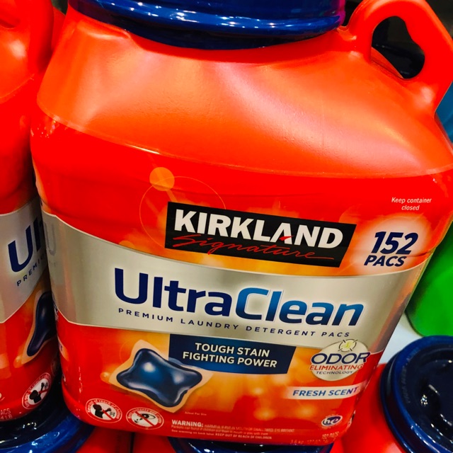 VIÊN GIẶT XẢ QUẦN ÁO KIRKLAND ULTRA CLEAN 152 VIÊN- compo 10 viên