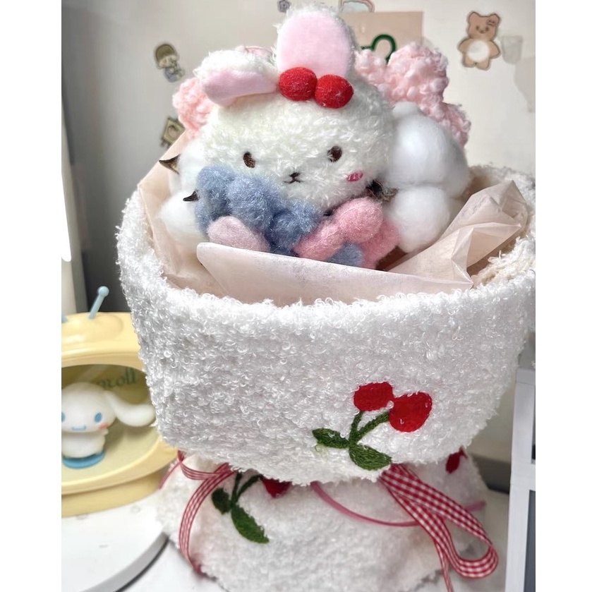 Quà ngày lễ tình nhânBó Hoa Nhồi Bông Mềm Mại Hình Thỏ Gà/Gấu Đáng Yêu