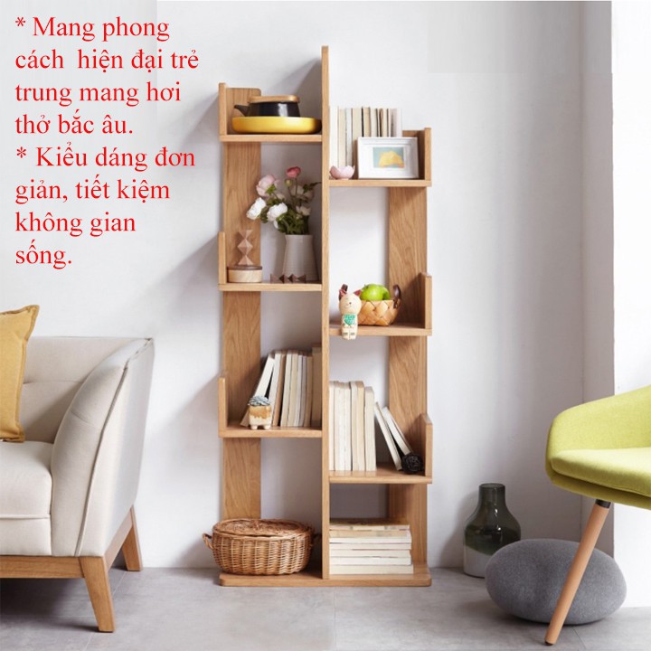 KỆ SÁCH GỖ HÌNH CÂY ĐỘC LẠ - KỆ SÁCH DECOR TRANG TRÍ GỖ THÔNG CAO CẤP - BẢO HÀNH 1 ĐỔI 1 Hana Shop