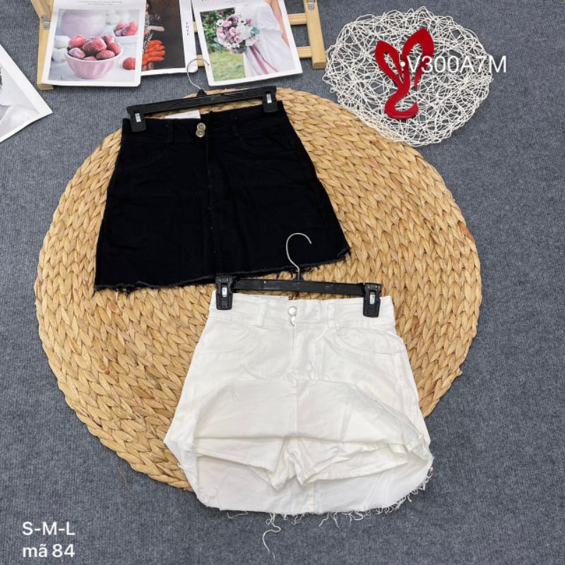 [ẢNH THẬT] QUẦN VÁY JEANS NGẮN RÁCH MÃ 84