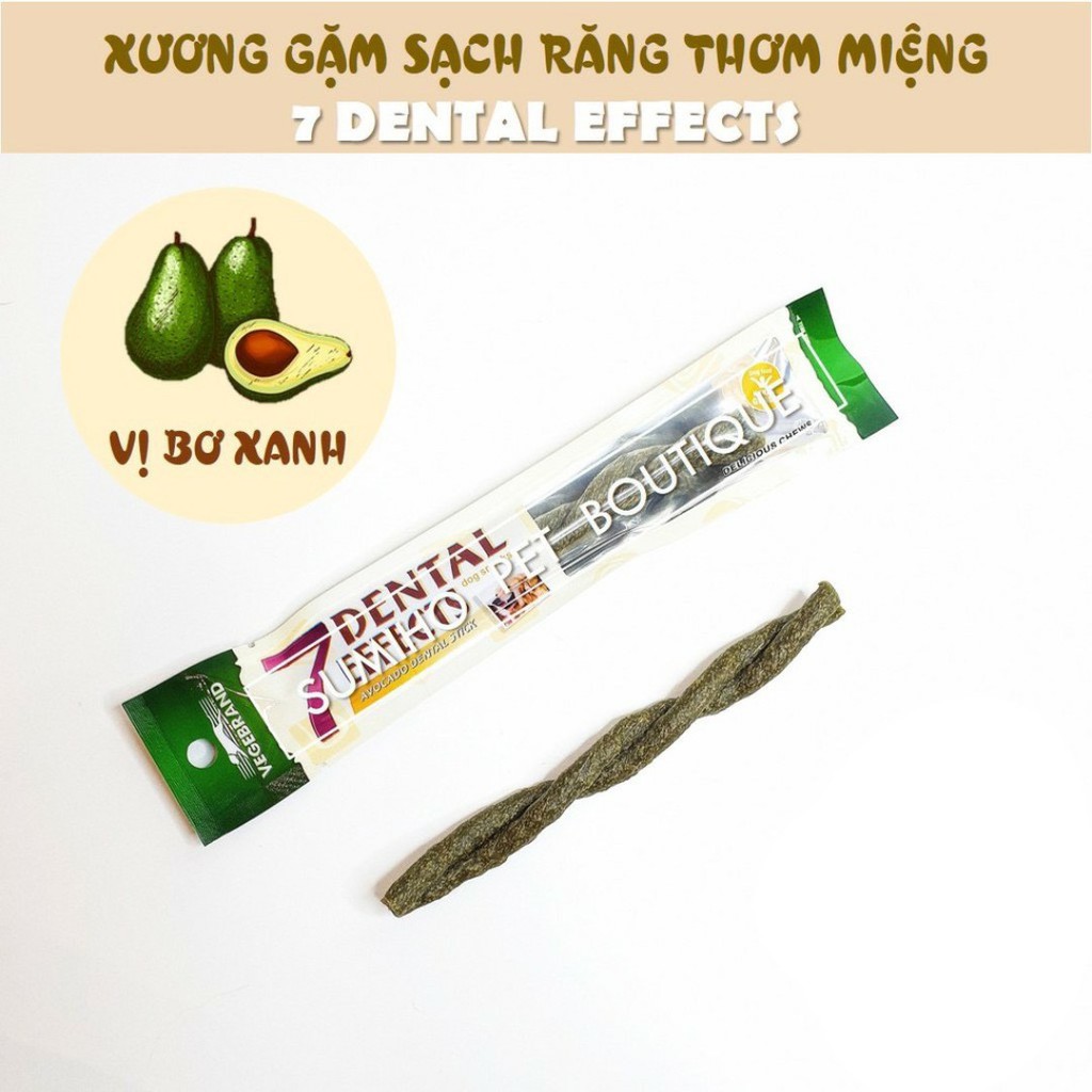 Xương gặm sạch răng thơm miệng cho chó 7 Dental Effects (15gr/cây) phù hợp các bé từ 2 tháng tuổi