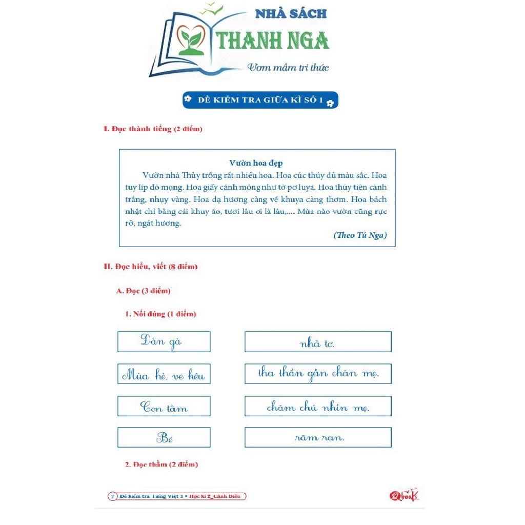 [Mã LIFEXANH03 giảm 10% đơn 500K] Sách - Combo Đề Kiểm Tra Toán và Tiếng Việt 1 - Cánh Diều - Học Kì 2 (2 cuốn)