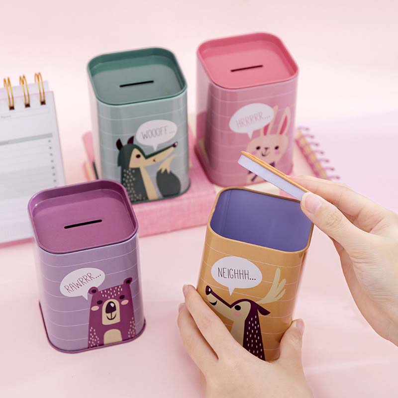 Ống Đựng Tiền Tiết Kiệm Kiểu Hoạt Hình Động Vật Dễ Thương Cho Bé