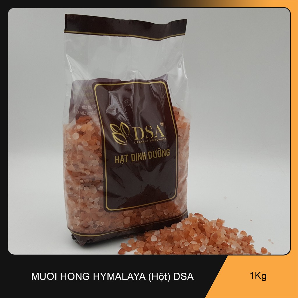 Muối Hồng Himalaya dạng Hạt hiệu DSA khối lượng 1kg.