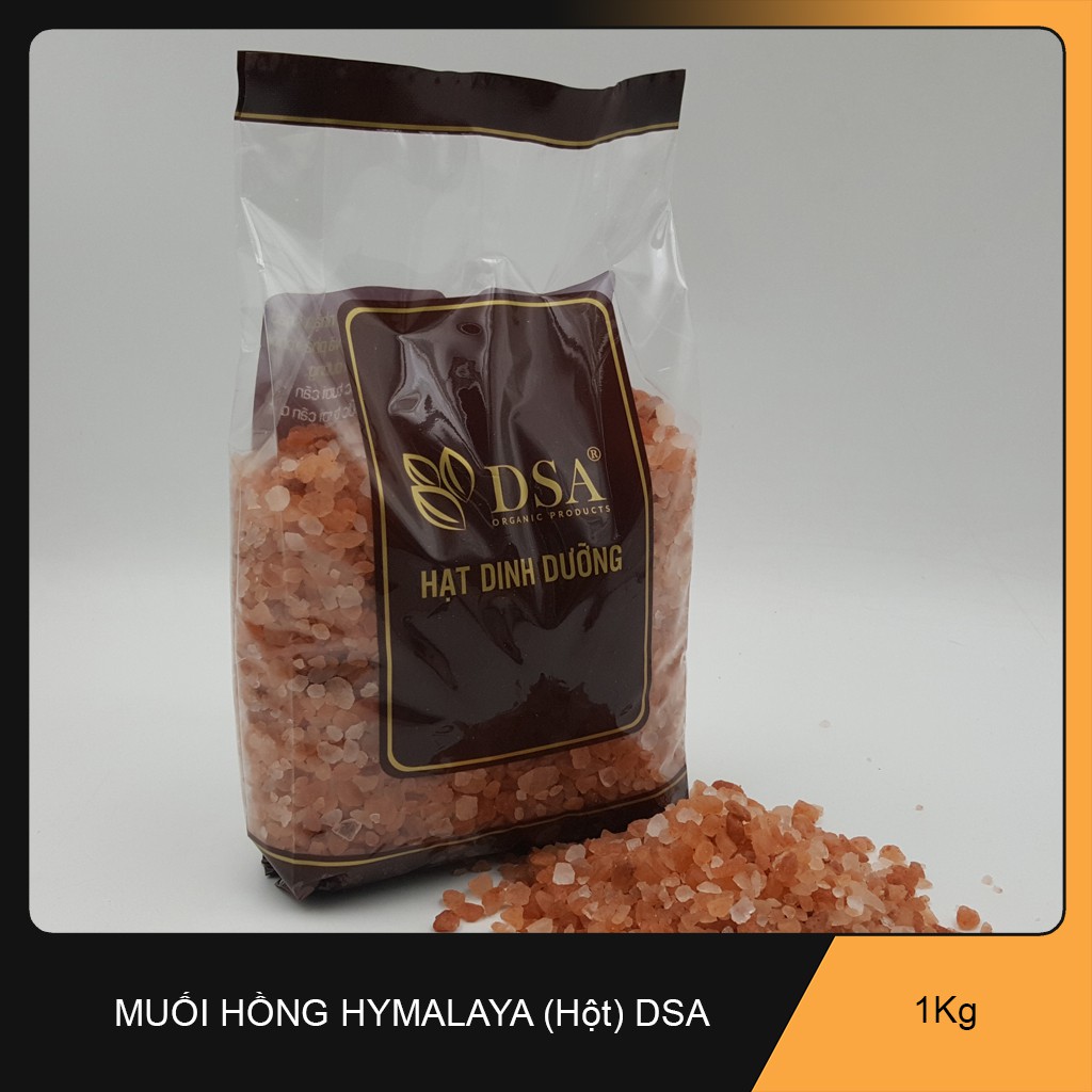 Muối Hồng Himalaya dạng Hạt hiệu DSA khối lượng 1kg.