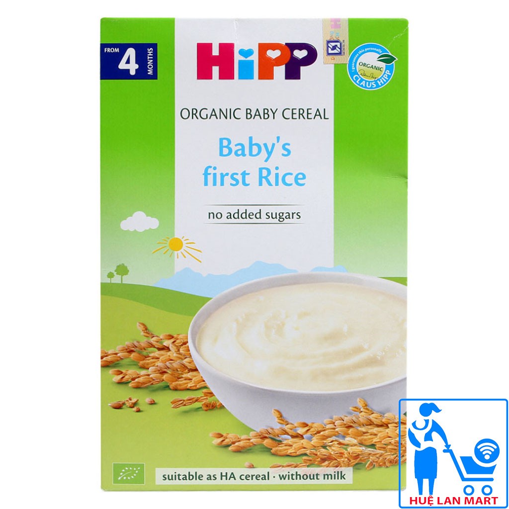 Bột Ăn Dặm HiPP Baby's first Rice (Bột Gạo Nhũ Nhi) Hộp 200g
