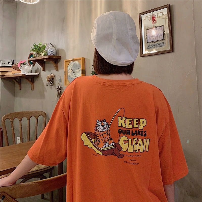 Áo thun phông PINK tay lỡ form rộng KEEP CLEAN Unisex