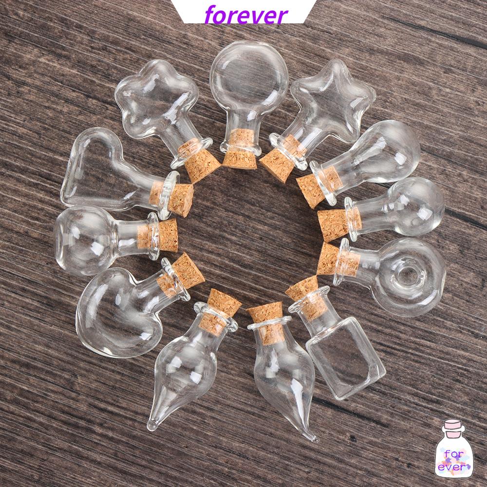 Set 5 Lọ Thủy Tinh Mini Có Nút Bần Dùng Đựng Trang Sức DIY