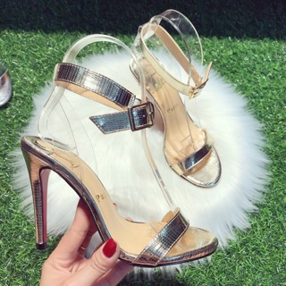 Louboutin bạc quai nhỏ