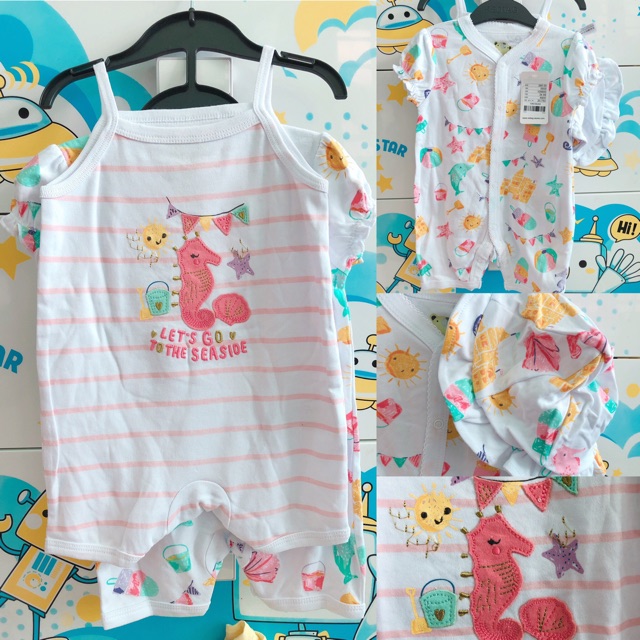 Set 3 chi tiết body đùi kèm nón cho bé gái