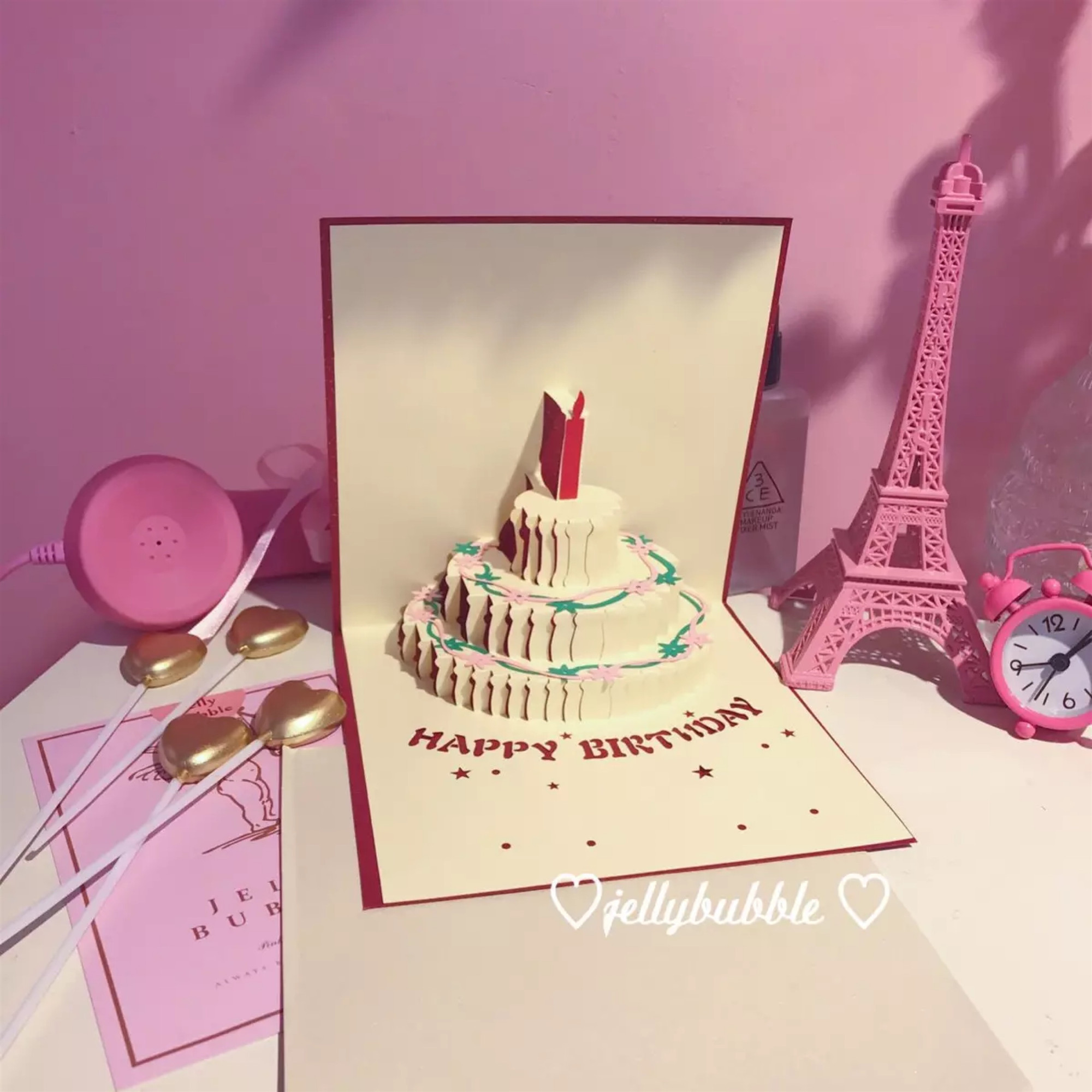Thiệp mời hình bánh kem 3D sáng tạo dùng làm quà tặng