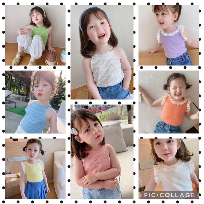 Áo 3 lỗ xinh iu cho bé gái