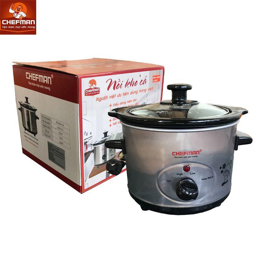 Nồi hầm đa năng, Nồi nấu cháo, Nồi kho cá Chefman 1.5L