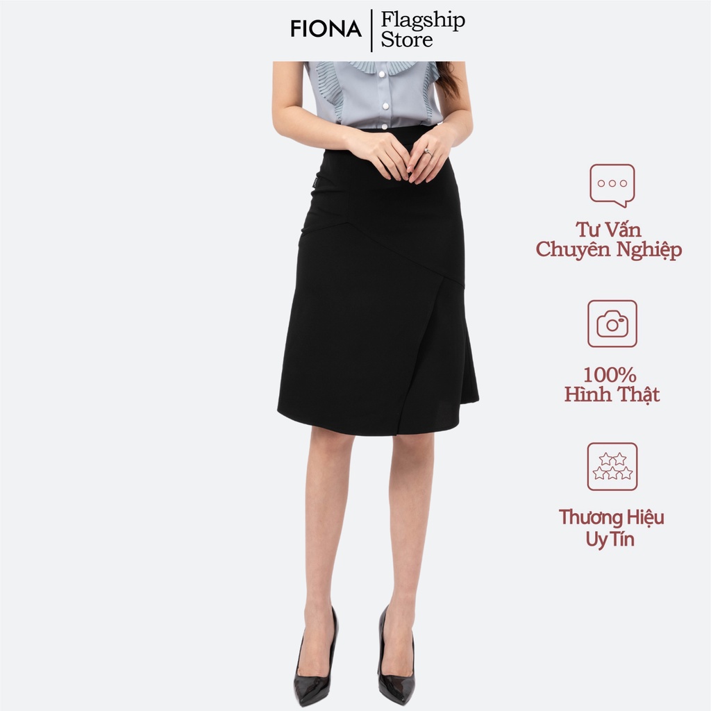 Chân váy công sở cao cấp FIONA, Chân váy dáng xòe tà bong trẻ trung F251165