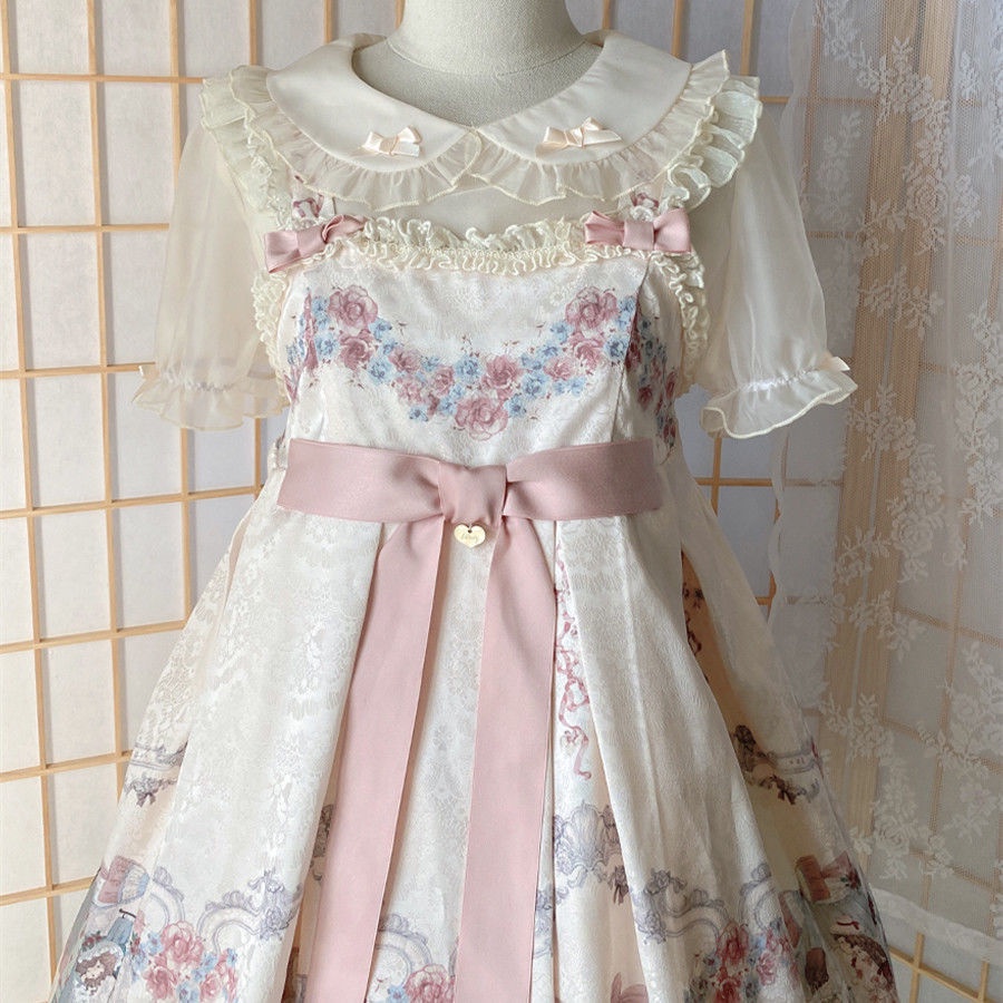 Áo Sơ Mi Cổ Búp Bê Lông Nhung Thiết Kế Chính Hãng Lolita Dễ Thương Dễ Phối Đồ Dành Cho Nữ