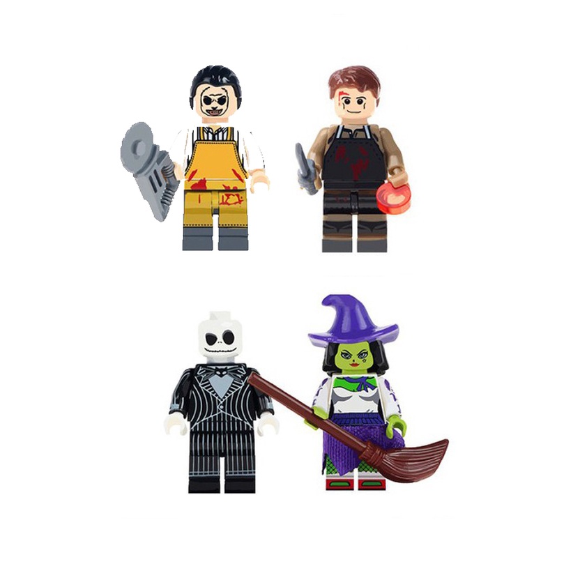 Bộ 4 nhân vật minifigures Horror Series WM6012-2