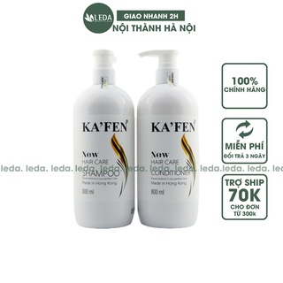 Dầu Gội Kafen trắng ngăn rụng tóc, phục hồi hư tổn tóc uốn nhuộm ép dầu gội dưỡng tóc 800ml leda
