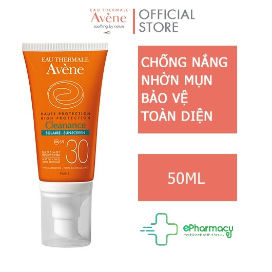 Kem Chống Nắng Avene Cho Da Nhờn Mụn - Avene Protection Cleanance Sunscreen SPF30+ 50ml